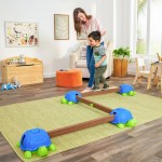 Joc de Echilibrul si Balans cu Broscute Testoase KidKraft Turtle Totter Balance Beam  Interior - Exterior
